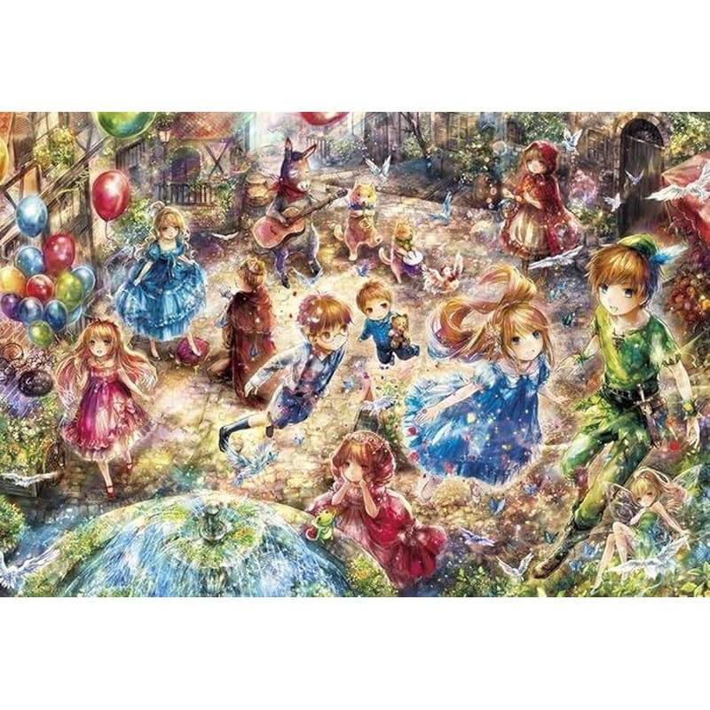 Apollo-sha 46-515 Jigsaw Puzzle A Town’s Fairy Tale (Demon Cat) (450 Pieces)