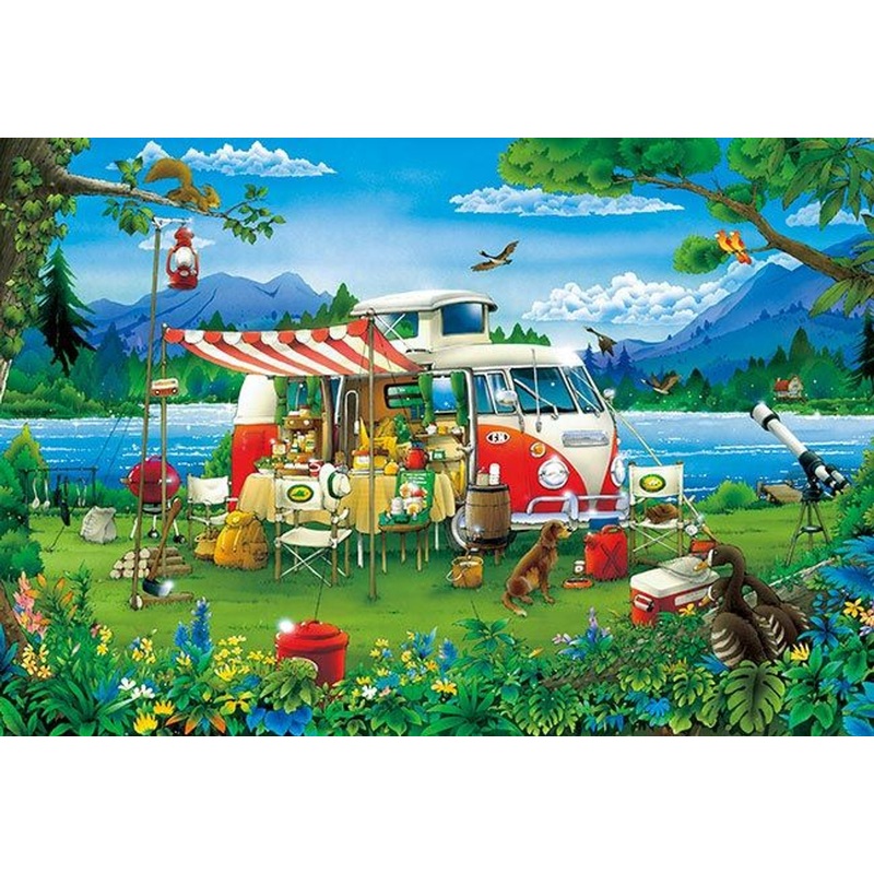Appleone 300-370 Jigsaw Puzzle Camping Holiday (300 Pieces)