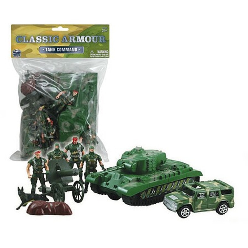 Classic Armour Tank Command Playset (9) (Plastic)