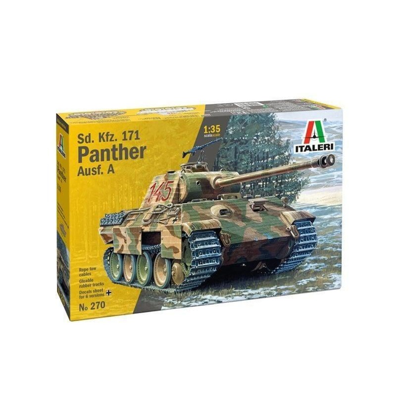 Platz 1/35 WW.II German Army Sd.Kfz 171 Panther Type A With Belt Tracks And 6 Decal Options Plastic Model