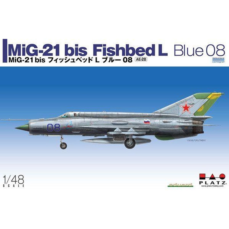 Platz 1/48 MiG-21 Bis Fishbed L Blue 08 Plastic Model