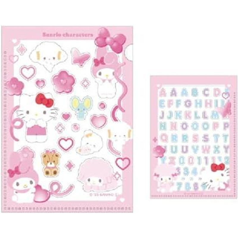 T’s Factory Sanrio Characters Mini Clear File and Stickers Set – Pink