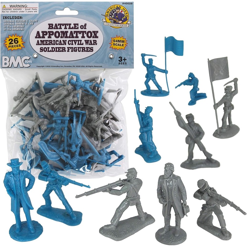 54mm Civil War Battle of Appomattox Figure Playset (26pcs) (Bagged) (BMC Toys)
