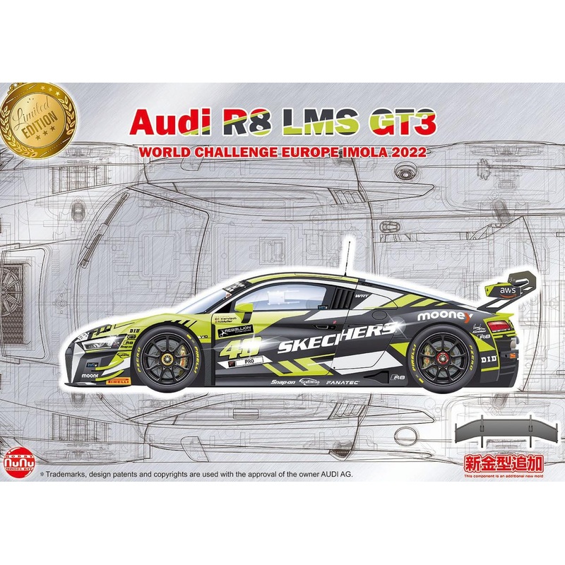Platz 1/24 Racing Series Audi R8 LMS GT3 World Challenge Europe Imola 2022 Plastic Model