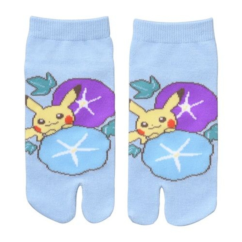 Pokemon Tabi Socks Pikachu and Flowers (23-25cm)