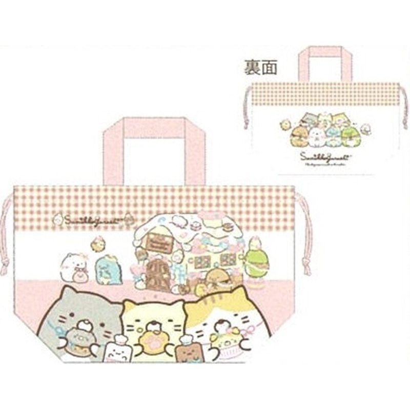 Skater Sumikko Gurashi Lunch Drawstring Bag Sweets Shop
