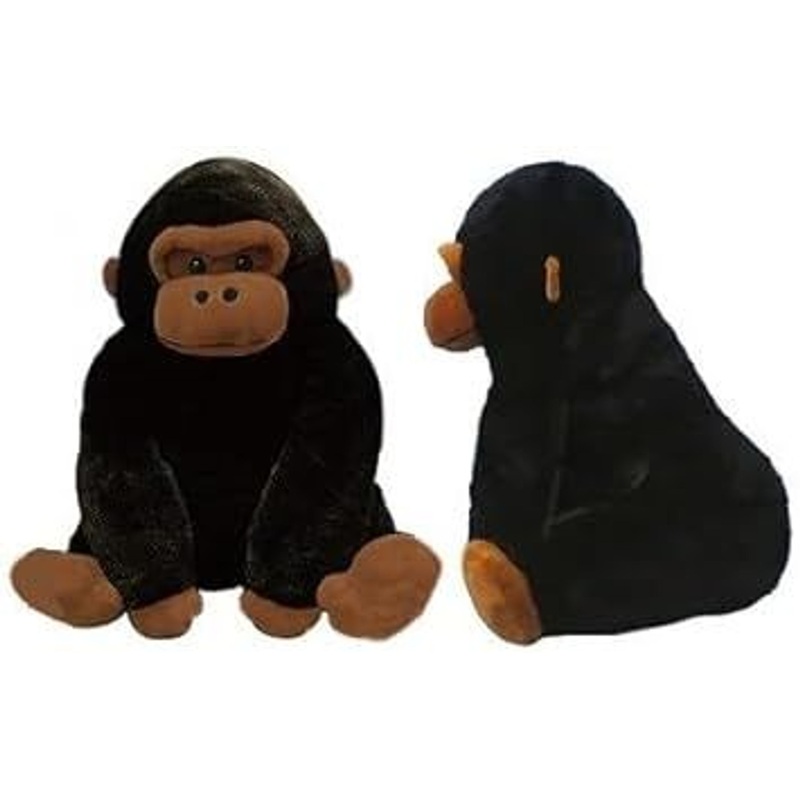 Amuse Relaxed Gorilla Plush Doll BIG (Dark Black)