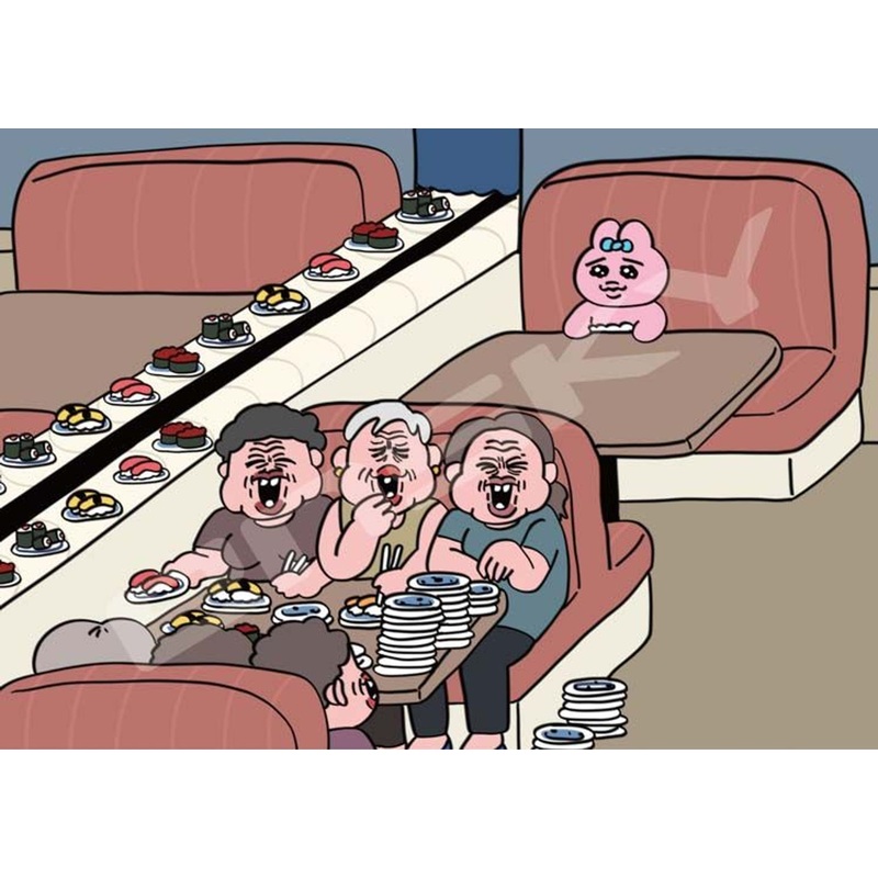 Ensky 208-119 Jigsaw Puzzle Opanchu Usagi – Sushi that Doesn’t Go Around (208 Pieces)