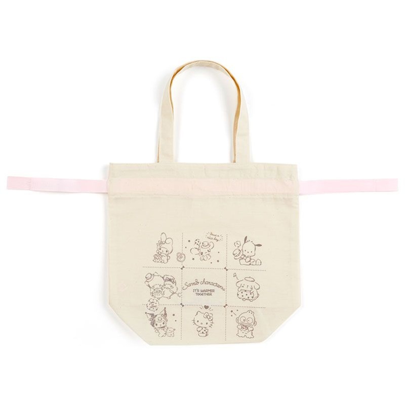 Sanrio Drawstring Bag M Sanrio Characters Beige