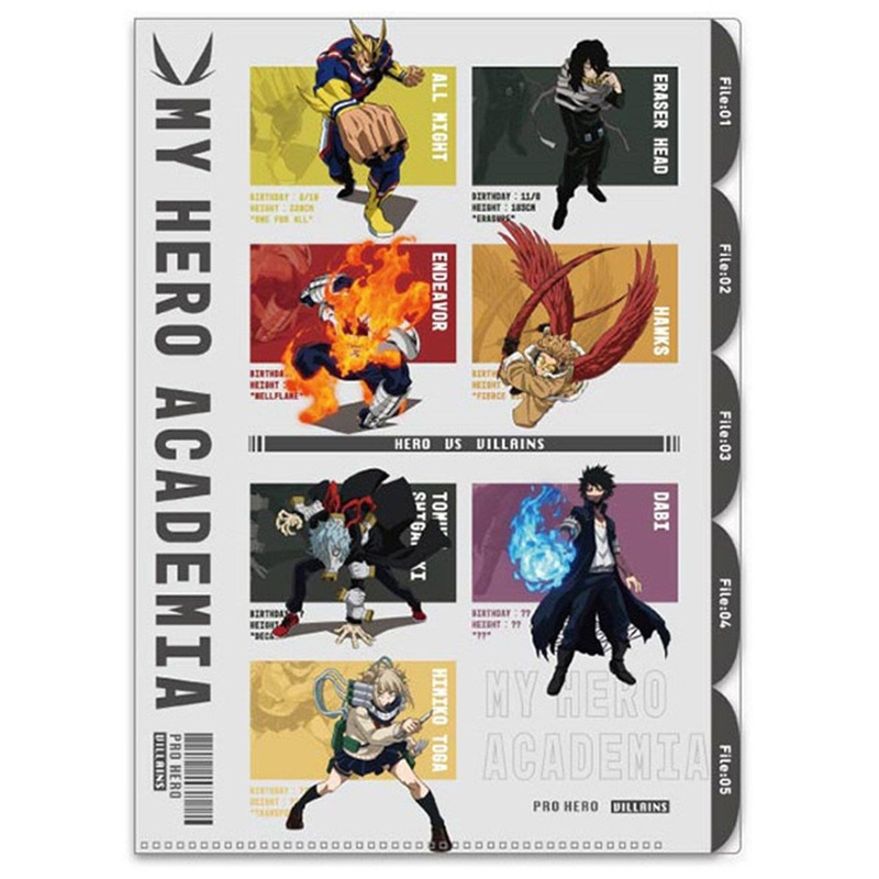 T’s Factory My Hero Academia 5 Index Folder Villains