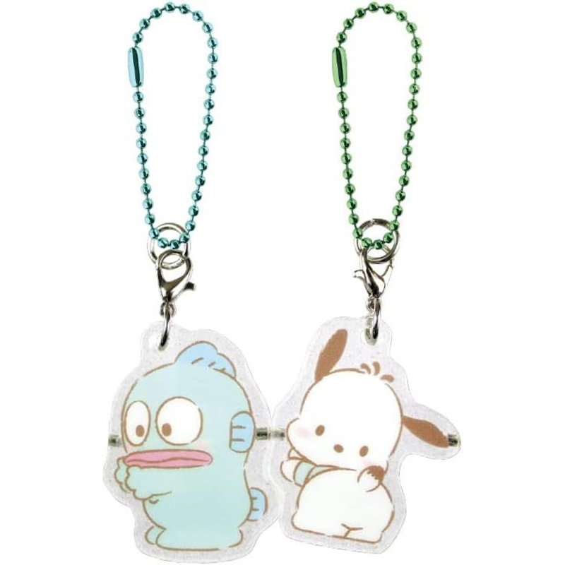 T’s Factory Sanrio Clear Pair Acrylic Keychain Hangyodon Pochacco