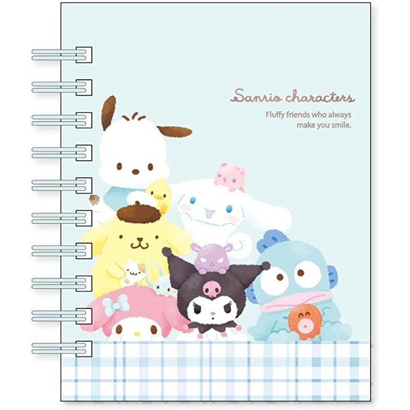T’s Factory Sanrio Mini Ring Notebook with Sticky Notes Fluffy / Gathering