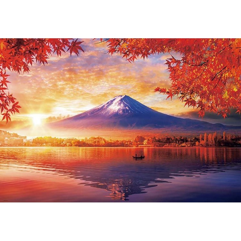 Beverly 33-215 Jigsaw Puzzle Mt.Fuji and the Lakeside in the Autumn Fog (300 Pieces)