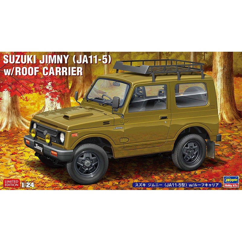 Hasegawa 1/24 Suzuki Jimny JA11-5 w/Roof Carrier Plastic Model