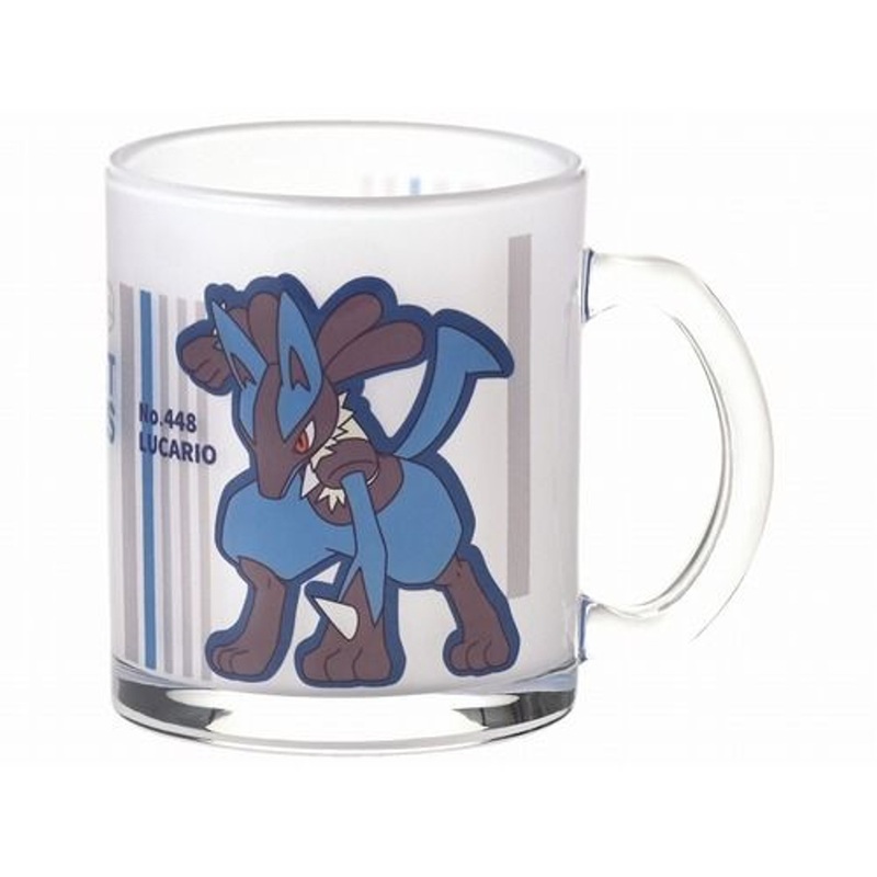 Pokemon Center Original Patterned Glass Mug Lucario