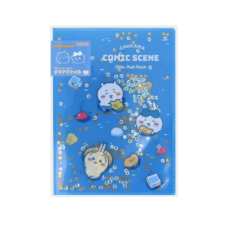 Sequined Plastic Folder Chiikawa (Fruit Punch and Night)