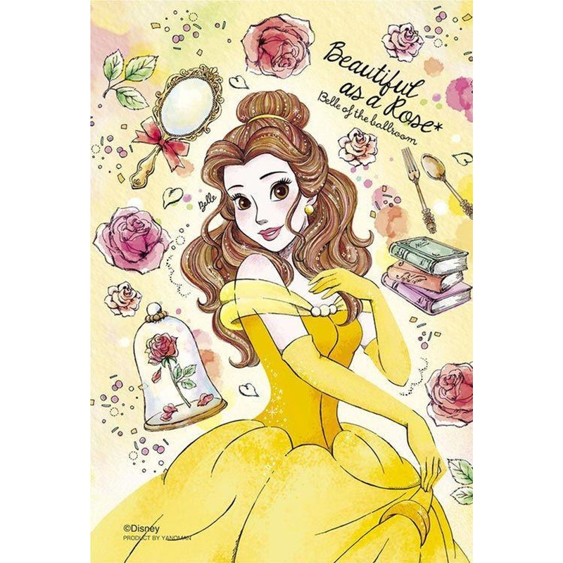 Yanoman 97-224 Jigsaw Puzzle Disney Beautiful as Rose Belle – Beauty and the Beast (70 Pieces)