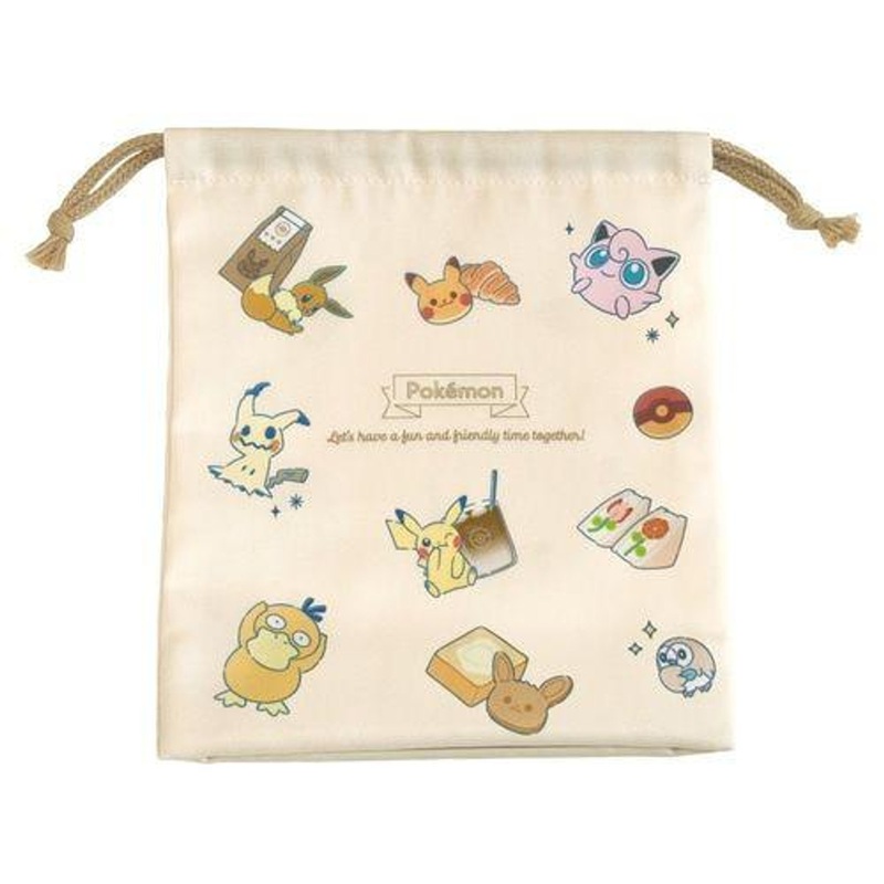 Pokemon Center Original Drawstring Bag Eevee (Tea Time)