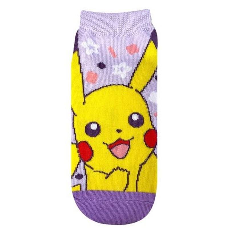 Pokemon Center Original Pokemon Center Socks Carax Purple Pikachu 23-25cm