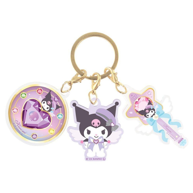 T’s Factory Sanrio Three Charm Keychain Magical Jewelry / Kuromi