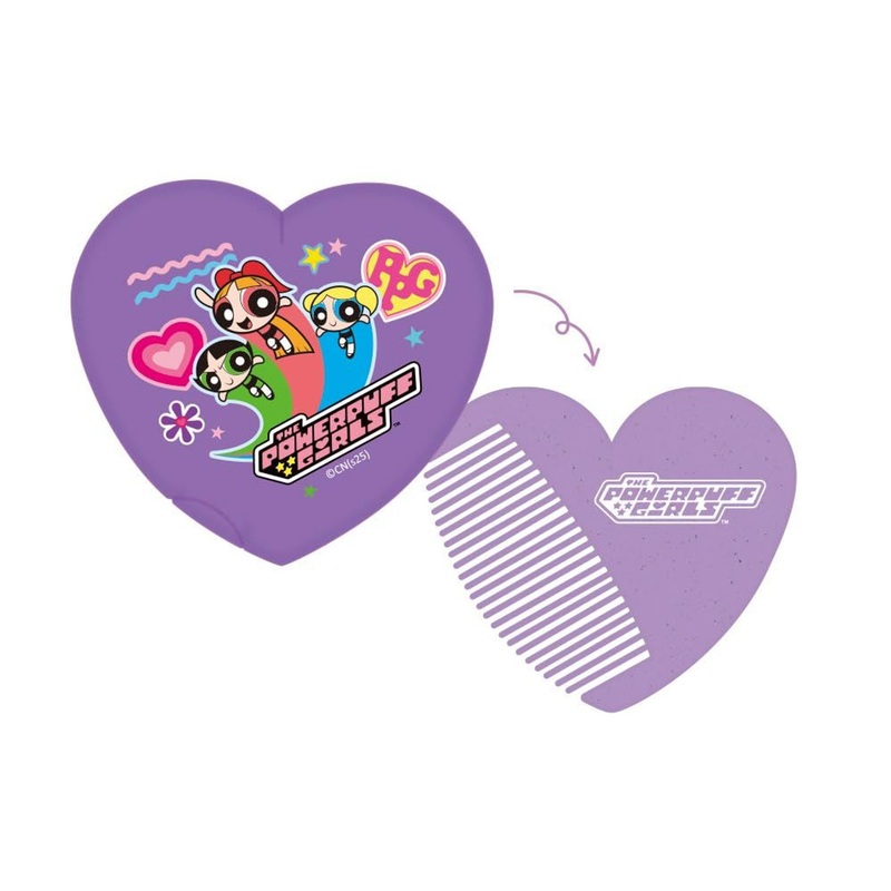 T’s Factory The Powerpuff Girls Heart-Shaped Mirror Comb Sticker