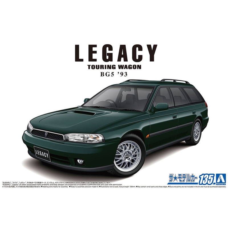 Aoshima The Model Car 1/24 Subaru BG5 Legacy Wagon ’93 Plastic Model