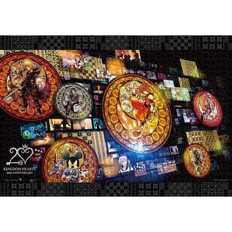 Tenyo D1000-098 Jigsaw Puzzle Disney Kingdom Hearts 20th Anniversary Stained Glass (1000 Pieces)