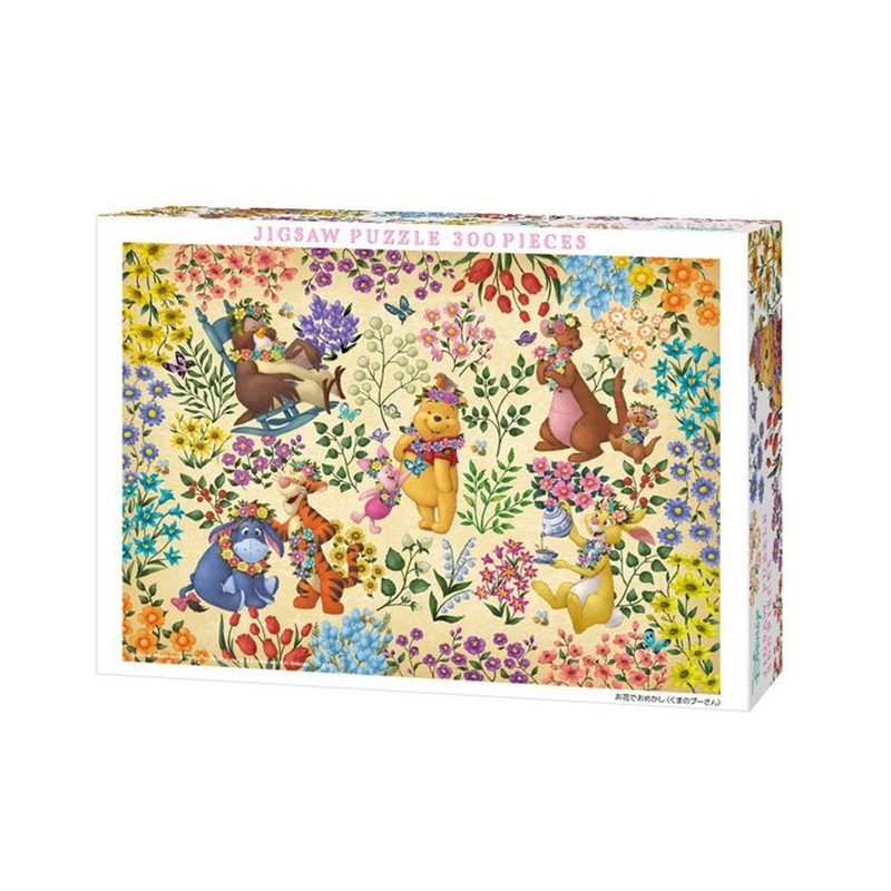 Tenyo D300-716 Jigsaw Puzzle Disney Winnie the Pooh Flower Dress Up (300 Pieces)
