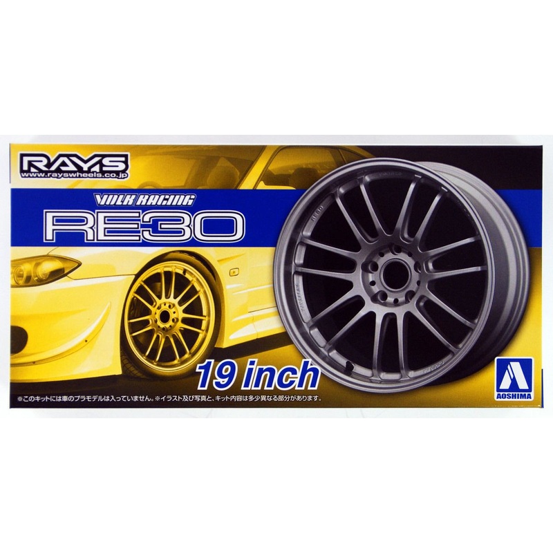 Aoshima Tuned Parts 1/24 Volk Racing RE30 19inch Tire & Wheel Set