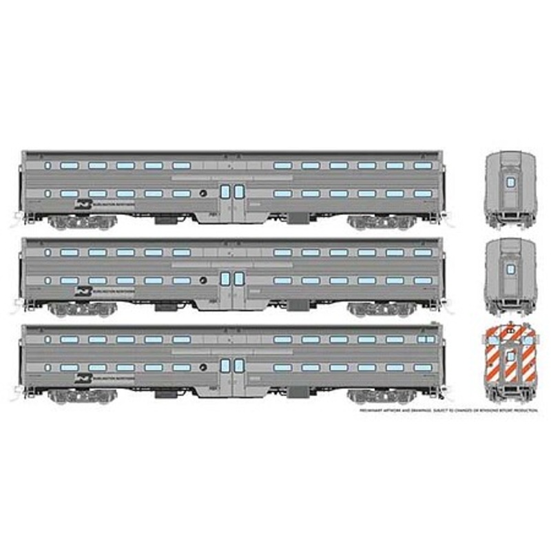 HO Budd Gallery BN 3pk