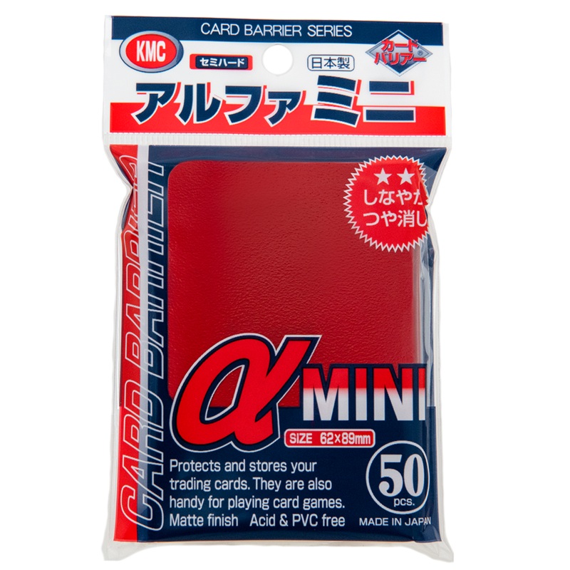 KMC Card Barrier Alpha Mini Red 50pcs