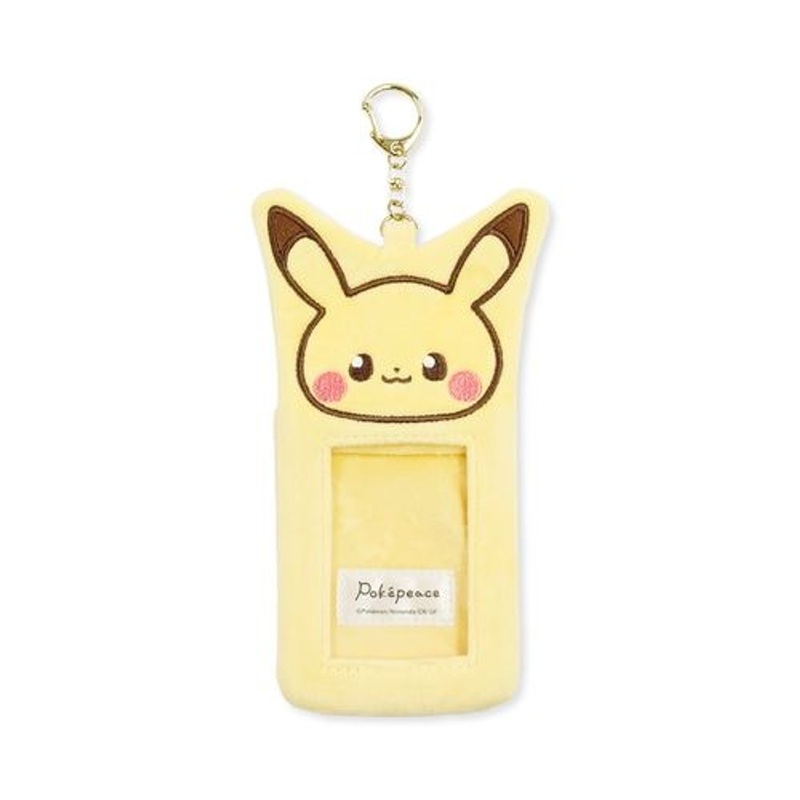 Pokemon Center Original PokePeace Fluffy Photo Holder Keychain – Pikachu