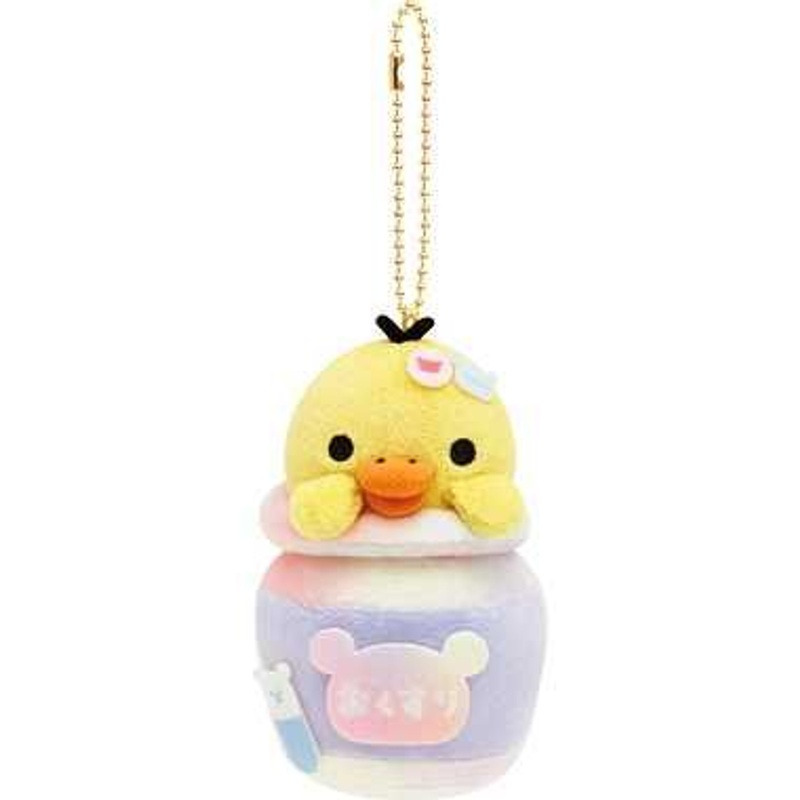 San-x Rilakkuma Keychain Plush – Kiiroitori Medicine Bottle (Rilakkuma Hospital)