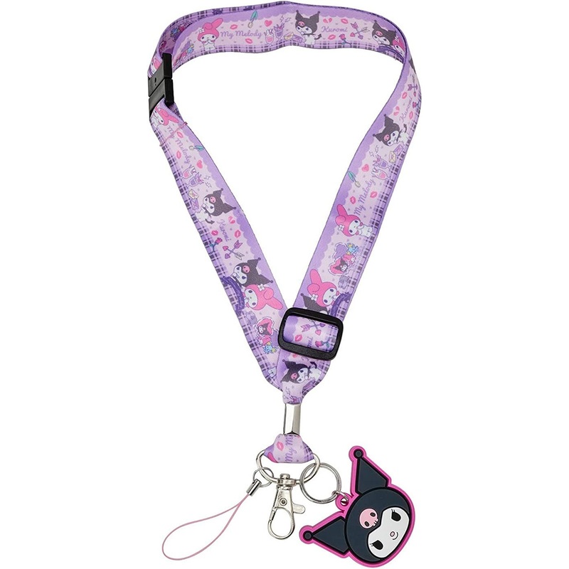 T’s Factory Sanrio Neck Strap with Rubber Mascot My Melody & Kuromi