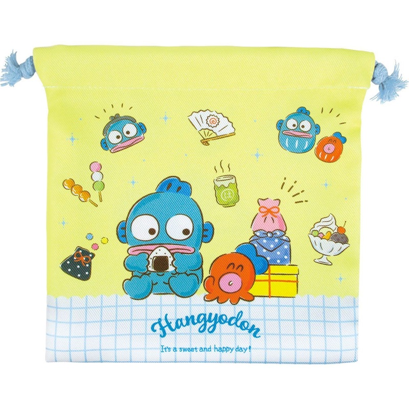 T’s Factory Sanrio Flat Drawstring Bag Shopping Hangyodon
