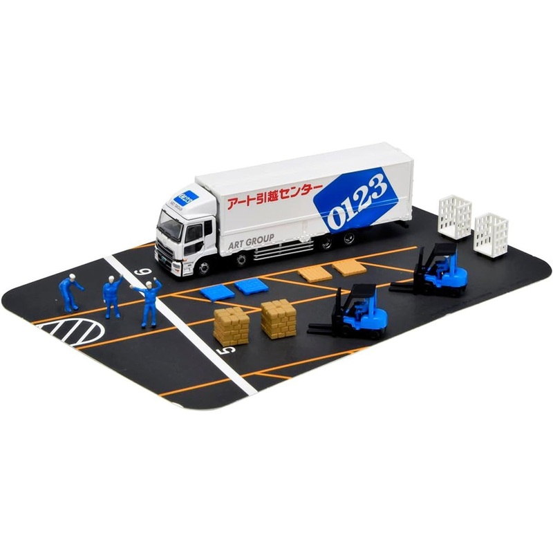 Tomytec Truck Collection Logistics Site Wing Van Set C Art Moving Company (N scale)