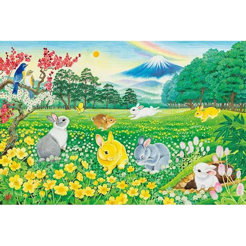 Appleone 1000-879 Jigsaw Puzzle Kazumi Izumi Lucky Seven Rabbits (1000 Pieces)