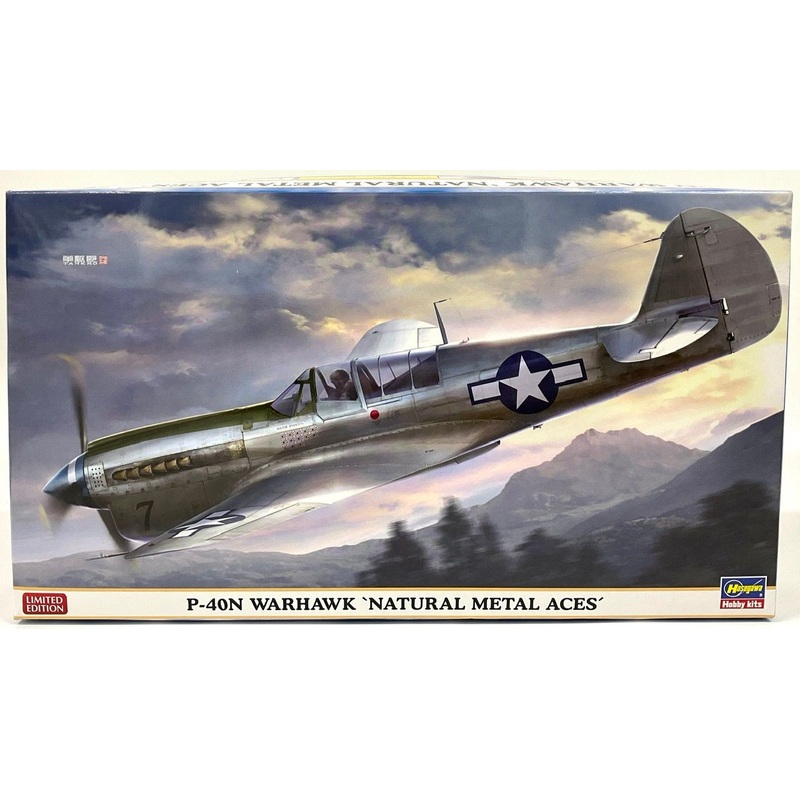 Hasegawa 1/48 P-40 Warhawk Natural Metal Aces Plastic Model
