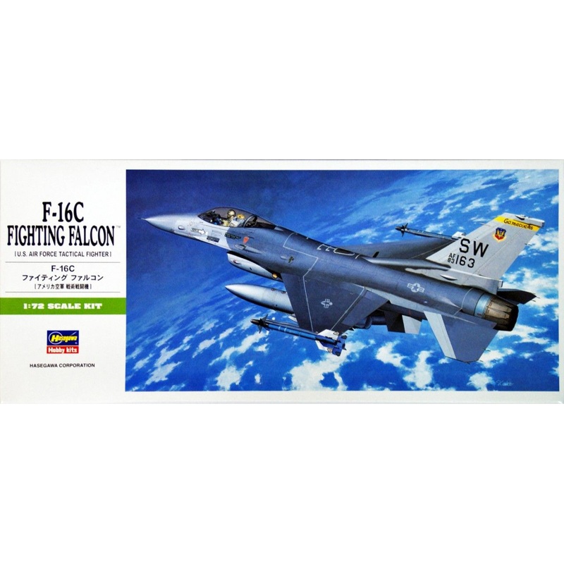 Hasegawa 1/72 F-16C Fighting Falcon (U.S. Air Force Tactical Fighter) Plastic Model