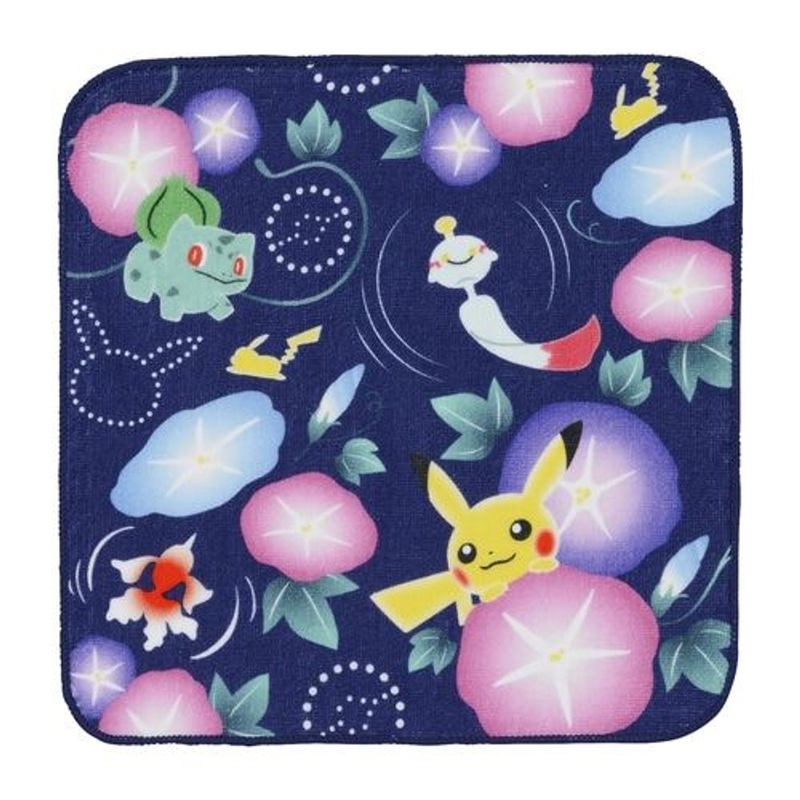 Pokemon Center Original Hand Towel 4 Seasons Series Pikachu with Morning Glory