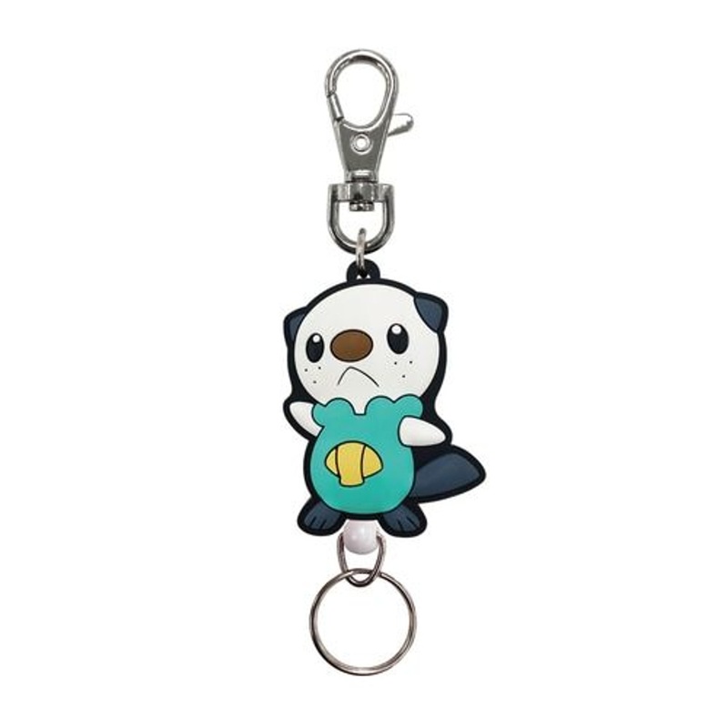 Pokemon Center Original Rubber Reel Keychain Oshawott