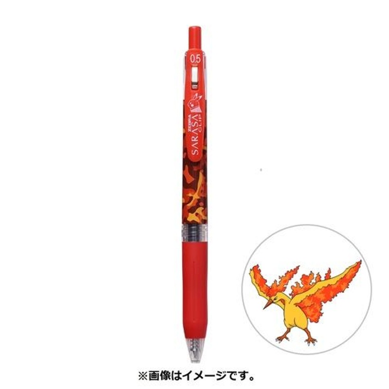 Pokemon Center Original SARASA Ballpoint Pen 0.5mm Pokemon Shirts Pattern Moltres