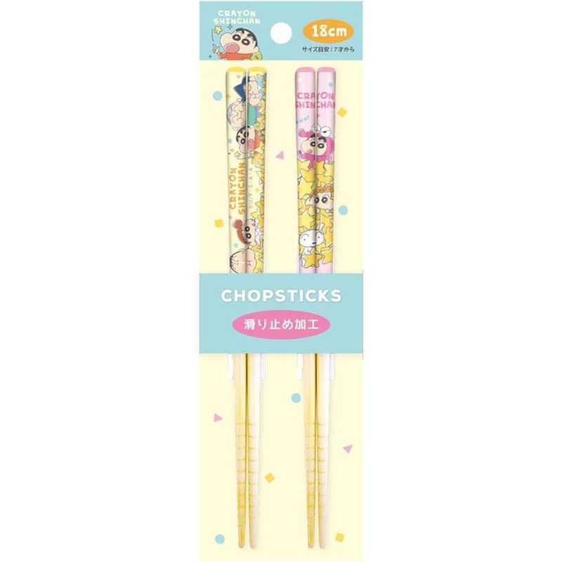 T’s Factory Crayon Shin-chan Pair Bamboo Chopsticks (18cm) Full Of Chocobi