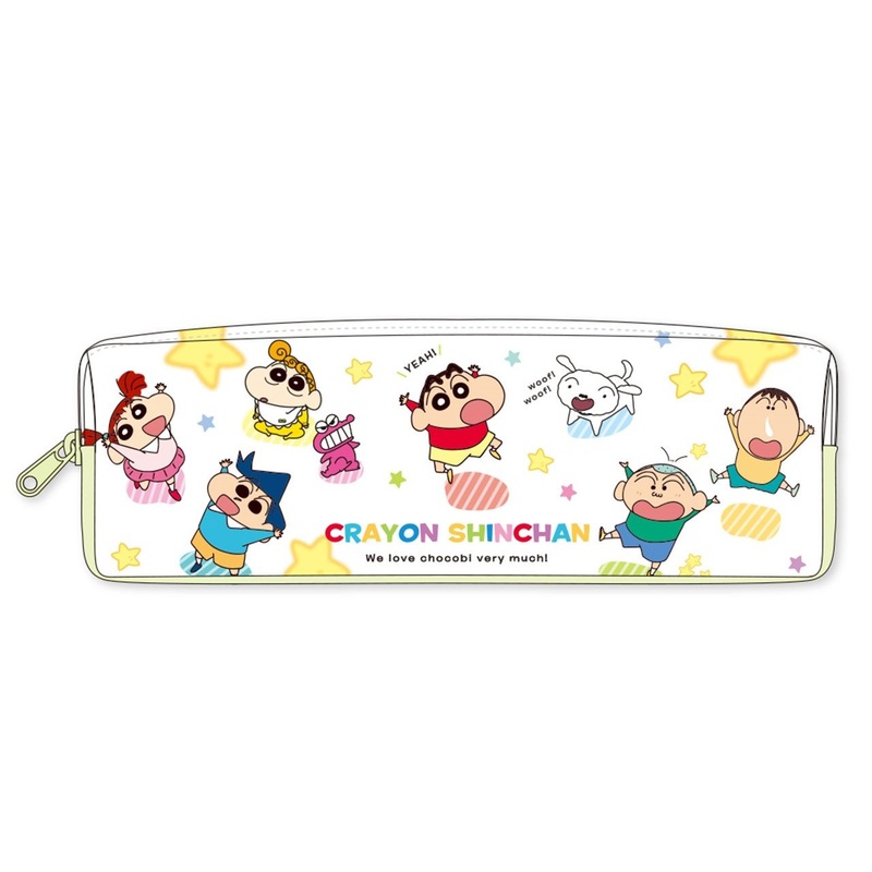 T’s Factory W Zipper Slim Pen Pouch Crayon Shin-chan Friends