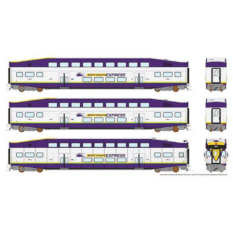 Ho BiLevel Commuter Car WCE #2 Set