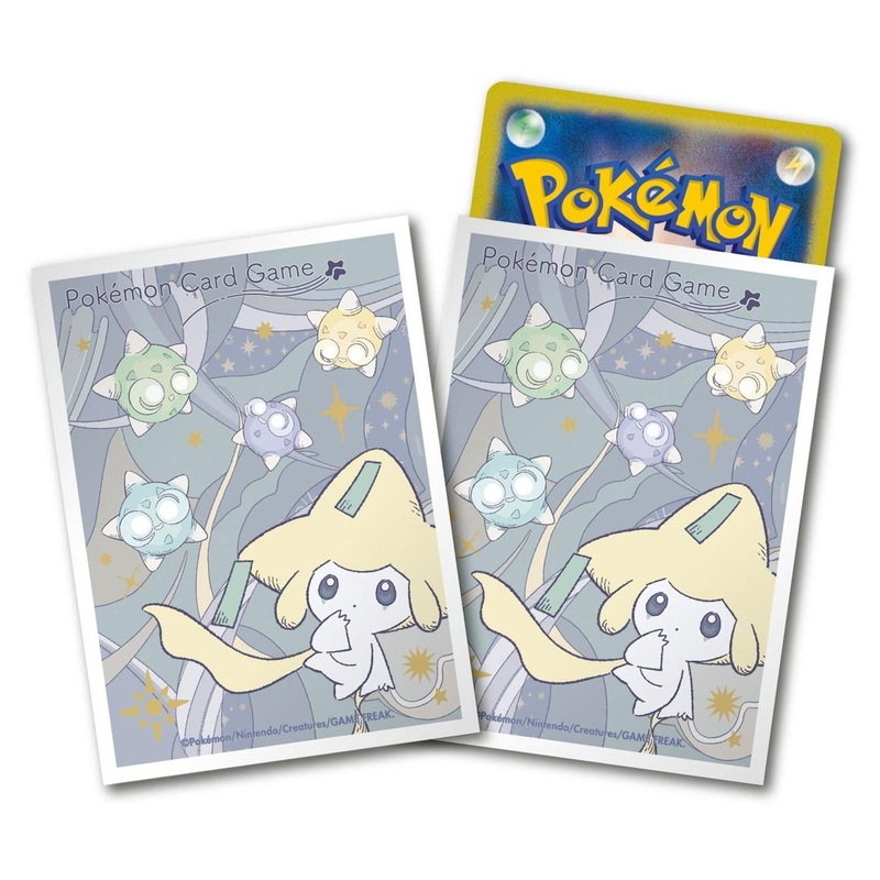 Pokemon Card Game TCG Deck Sleeves Premium Gloss Jirachi Star Connection White