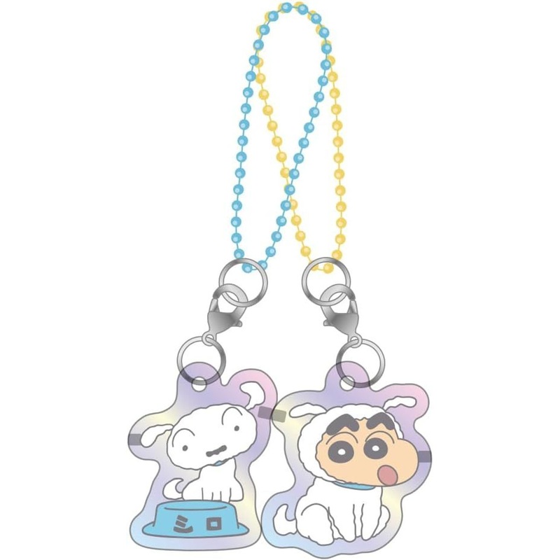 T’s Factory Crayon Shin-chan Aurora Pair Acrylic Keychain Shin-chan & Shiro