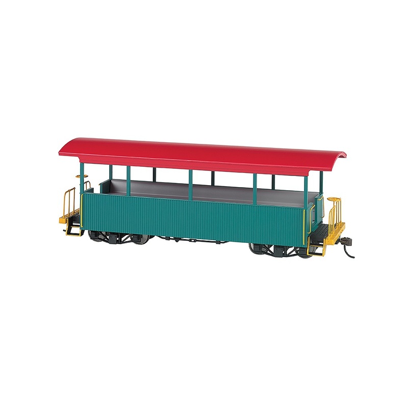 Wood Excursion Car Unlettered (green, red Roof)