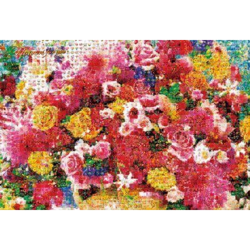 Beverly 61-382 Jigsaw Puzzle Million Flower ~Mosaic Art~ (1000 Pieces)