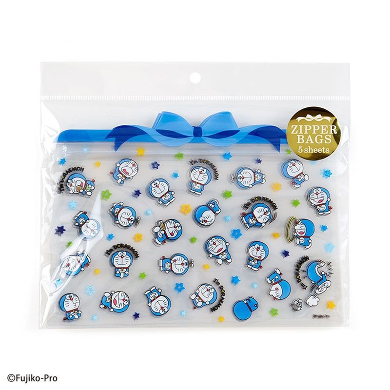 Clear Zipper Bag Set (5 sheets) Doraemon (I’m DORAEMON)